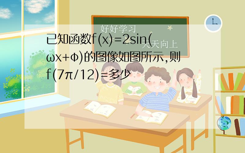 已知函数f(x)=2sin(ωx+φ)的图像如图所示,则f(7π/12)=多少