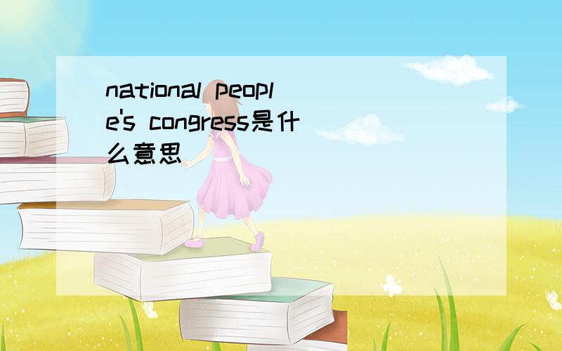 national people's congress是什么意思