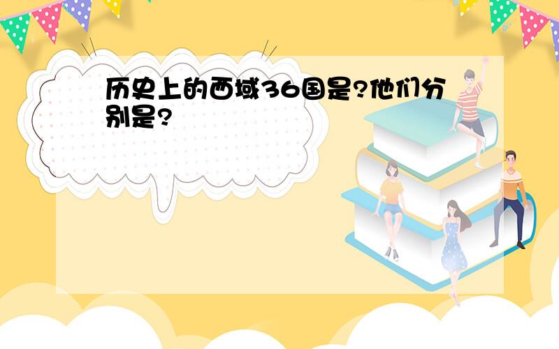 历史上的西域36国是?他们分别是?