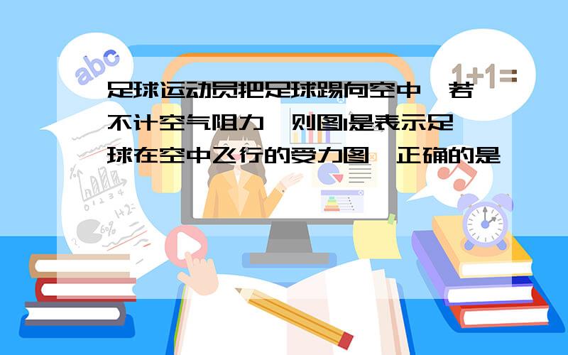 足球运动员把足球踢向空中,若不计空气阻力,则图1是表示足球在空中飞行的受力图,正确的是