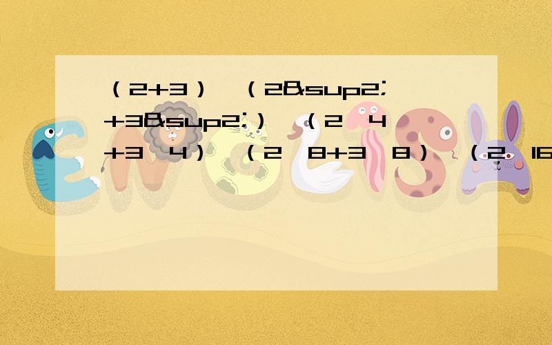 （2+3）*（2²+3²）*（2^4+3^4）*（2^8+3^8）*（2^16+3^16） 这个数学题怎么做?最好写出详细解答过程.