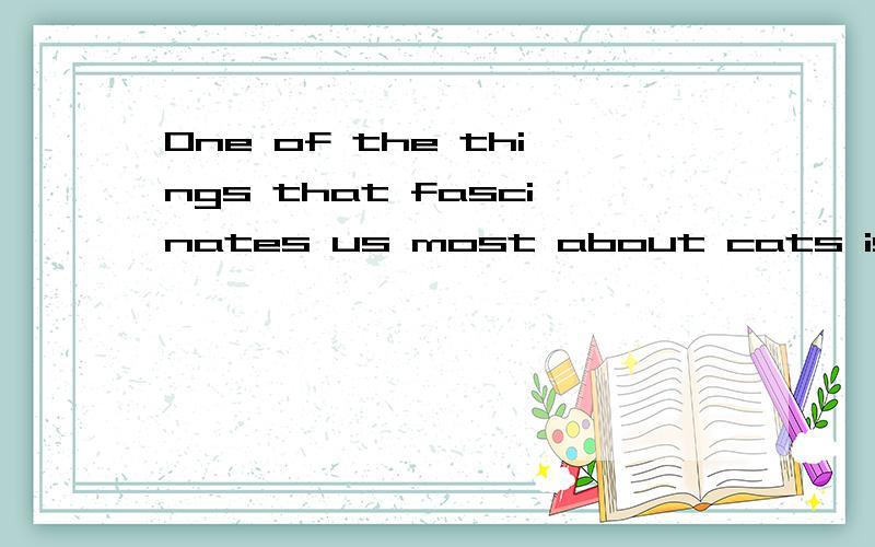 One of the things that fascinates us most about cats is the popular belief that they have nine lives.句中most是修饰什么 什么作用