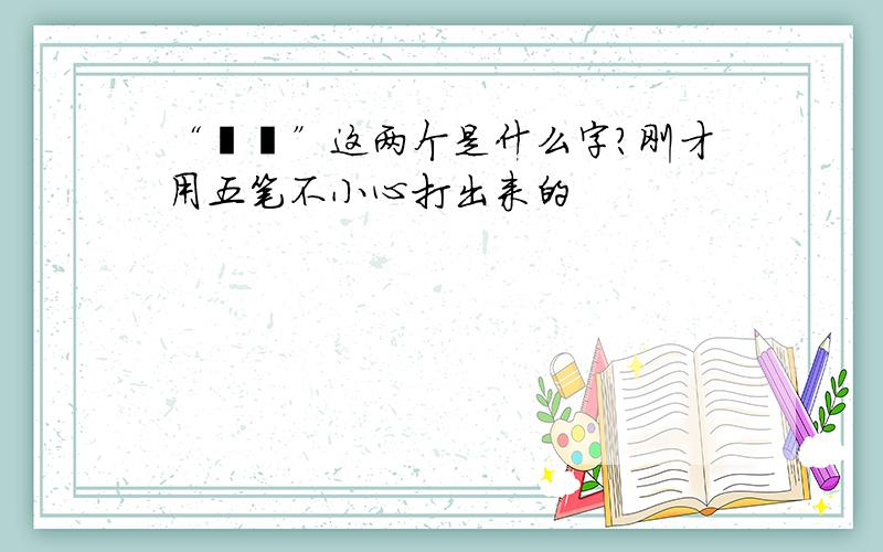 “耄耋”这两个是什么字?刚才用五笔不小心打出来的