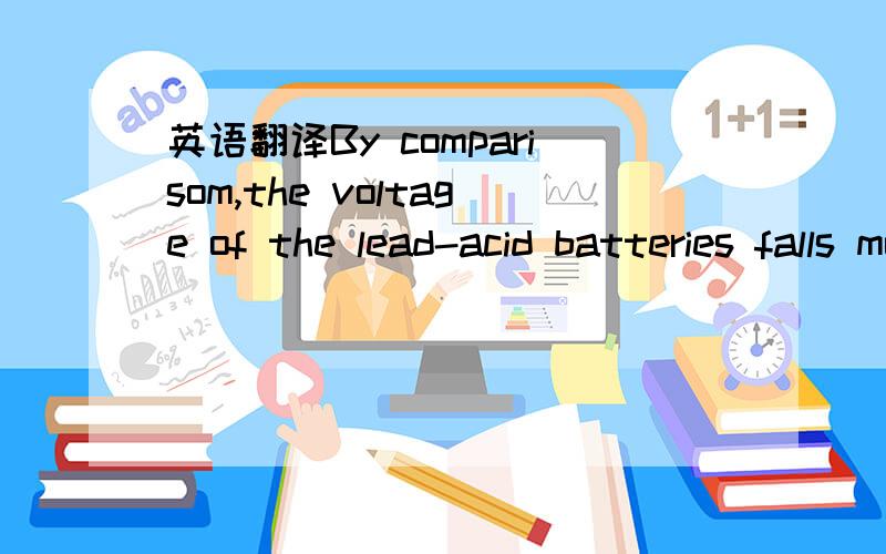 英语翻译By comparisom,the voltage of the lead-acid batteries falls more gradually than NIckel Cadmium batteries,particulariy as their charge nears depletion .NICKEL cadmium batteries,often known as NICADS,have a tendency to go from providing ause