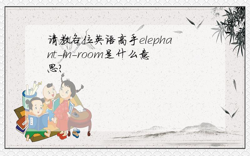 请教各位英语高手elephant-in-room是什么意思?