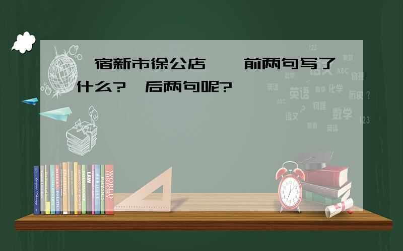 《宿新市徐公店》,前两句写了什么?,后两句呢?