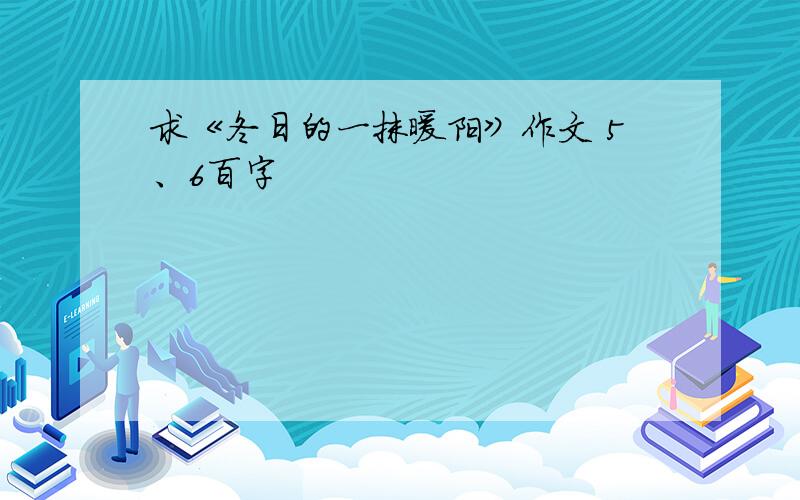 求《冬日的一抹暖阳》作文 5、6百字