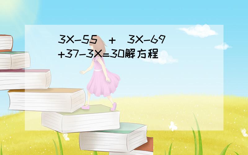 (3X-55)+(3X-69)+37-3X=30解方程