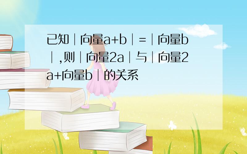 已知│向量a+b│=│向量b│,则│向量2a│与│向量2a+向量b│的关系