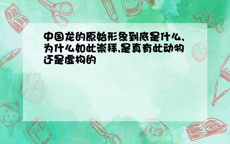 中国龙的原始形象到底是什么,为什么如此崇拜,是真有此动物还是虚构的