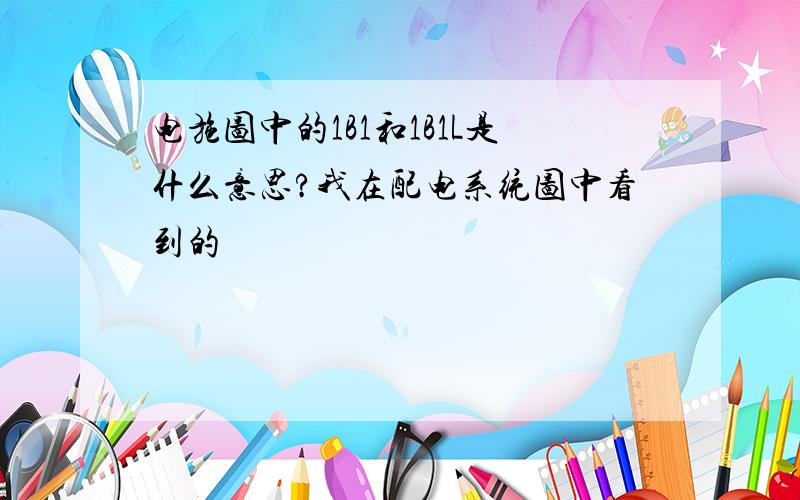 电施图中的1B1和1B1L是什么意思?我在配电系统图中看到的