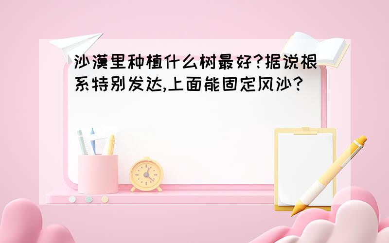 沙漠里种植什么树最好?据说根系特别发达,上面能固定风沙?