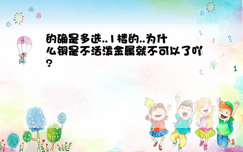 的确是多选..1楼的..为什么铜是不活泼金属就不可以了吖?