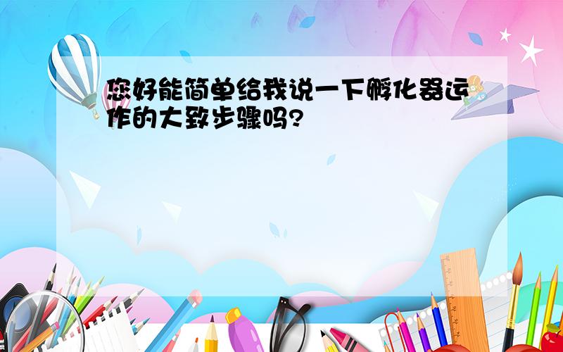 您好能简单给我说一下孵化器运作的大致步骤吗?