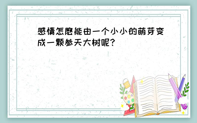 感情怎麽能由一个小小的萌芽变成一颗参天大树呢?