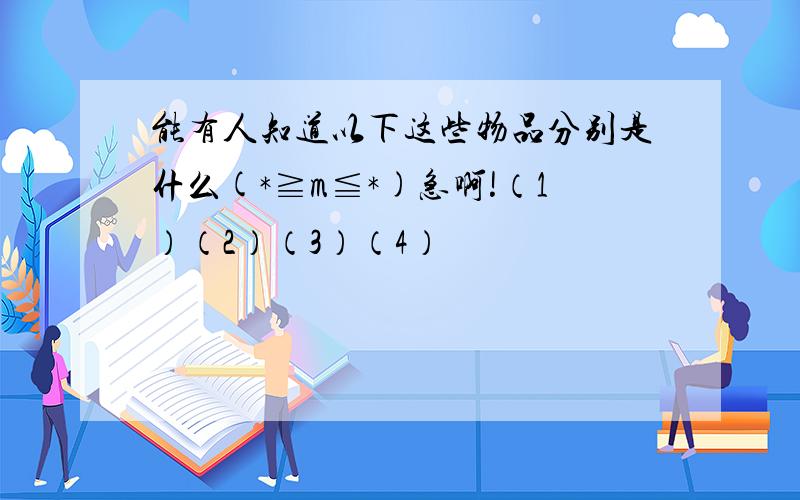 能有人知道以下这些物品分别是什么(*≧m≦*)急啊!（1）（2）（3）（4）