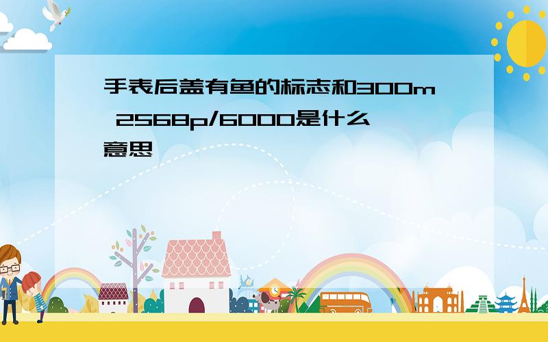 手表后盖有鱼的标志和300m 2568p/6000是什么意思