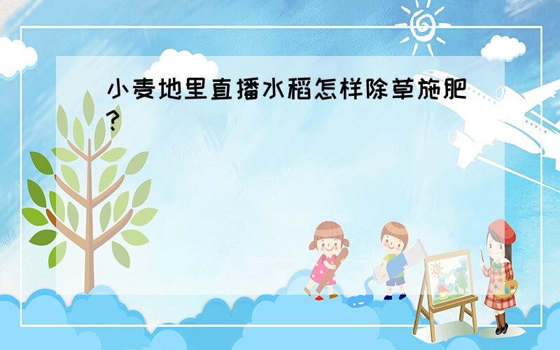 小麦地里直播水稻怎样除草施肥?