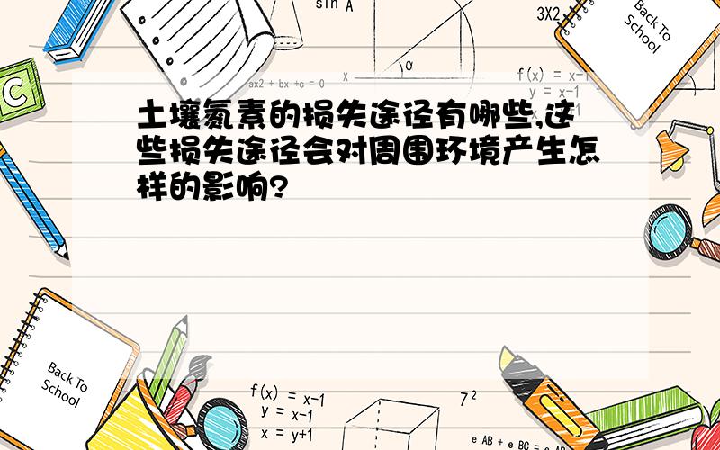 土壤氮素的损失途径有哪些,这些损失途径会对周围环境产生怎样的影响?