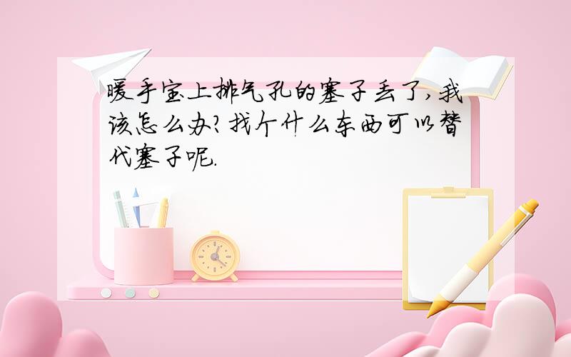 暖手宝上排气孔的塞子丢了,我该怎么办?找个什么东西可以替代塞子呢.