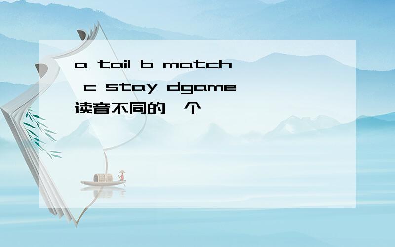 a tail b match c stay dgame 读音不同的一个