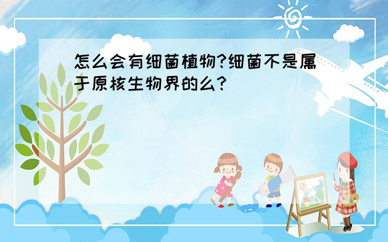 怎么会有细菌植物?细菌不是属于原核生物界的么?