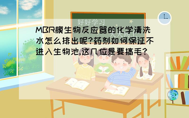 MBR膜生物反应器的化学清洗水怎么排出呢?药剂如何保证不进入生物池,这几位是要搞毛?