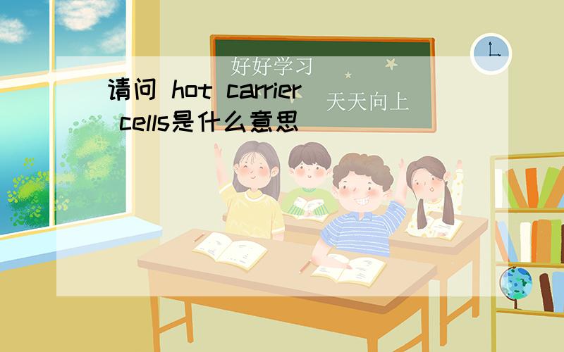 请问 hot carrier cells是什么意思