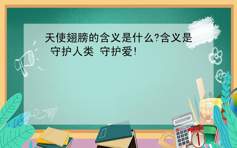 天使翅膀的含义是什么?含义是 守护人类 守护爱!