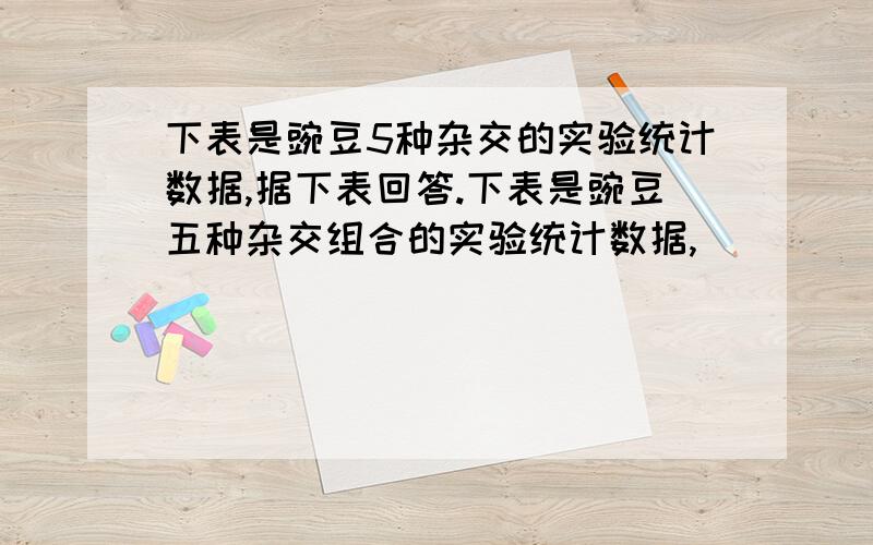 下表是豌豆5种杂交的实验统计数据,据下表回答.下表是豌豆五种杂交组合的实验统计数据,