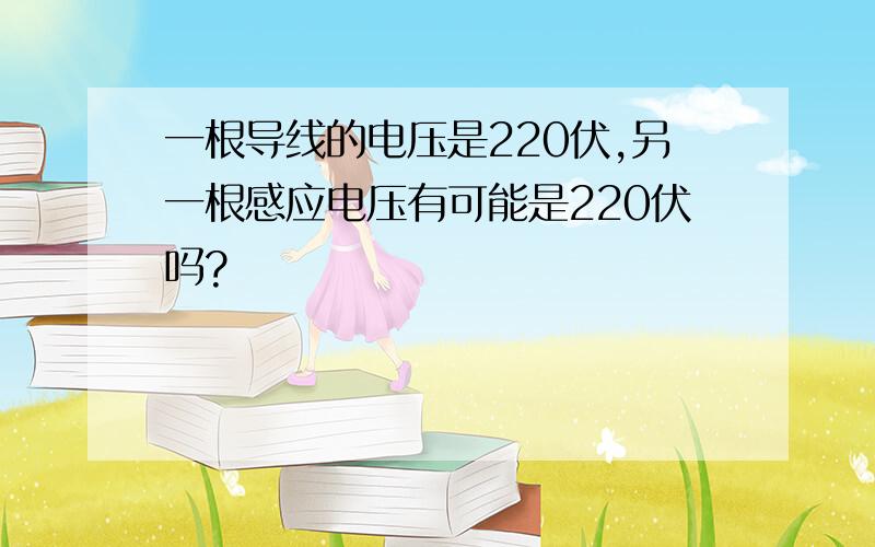 一根导线的电压是220伏,另一根感应电压有可能是220伏吗?