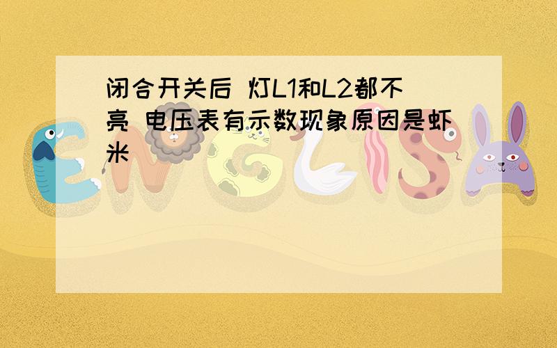 闭合开关后 灯L1和L2都不亮 电压表有示数现象原因是虾米