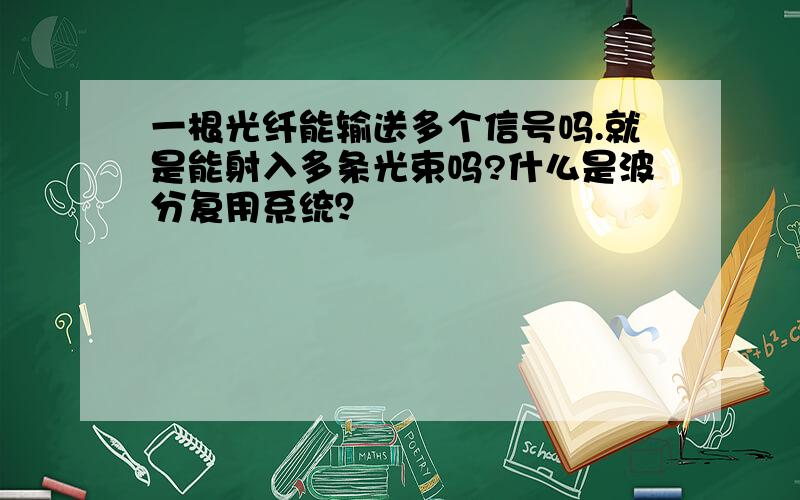 一根光纤能输送多个信号吗.就是能射入多条光束吗?什么是波分复用系统？