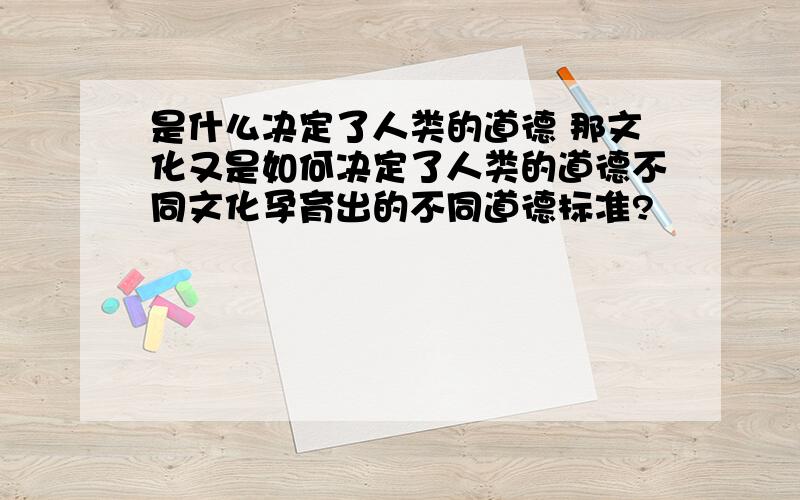 是什么决定了人类的道德 那文化又是如何决定了人类的道德不同文化孕育出的不同道德标准?