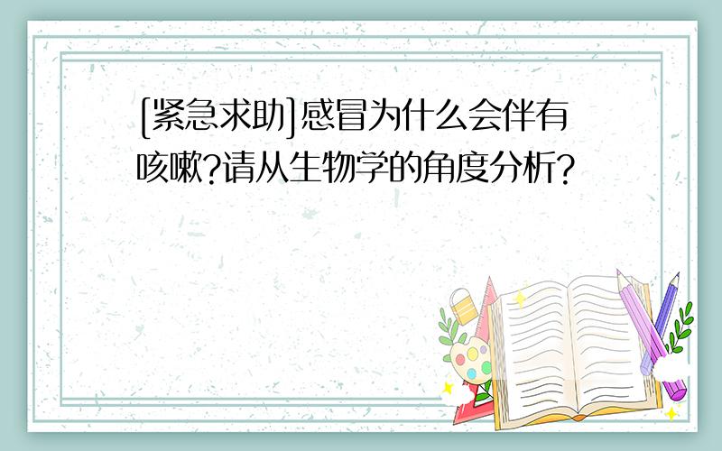 [紧急求助]感冒为什么会伴有咳嗽?请从生物学的角度分析?