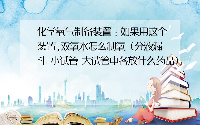 化学氧气制备装置：如果用这个装置,双氧水怎么制氧（分液漏斗 小试管 大试管中各放什么药品）