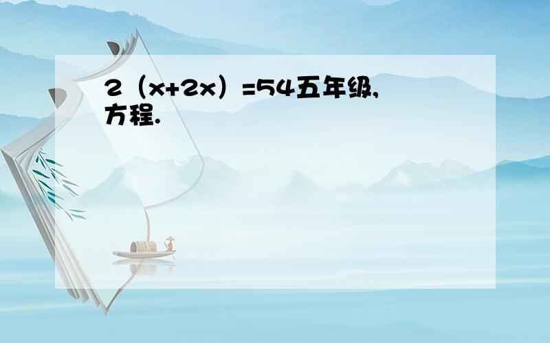 2（x+2x）=54五年级,方程.