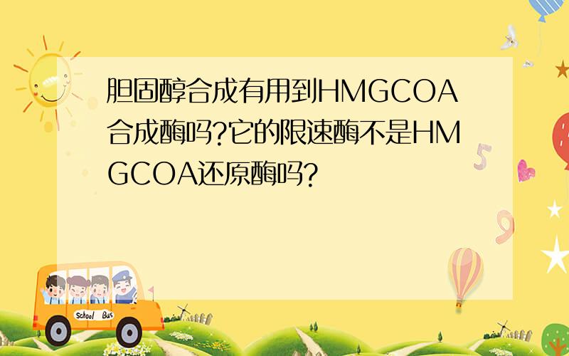 胆固醇合成有用到HMGCOA合成酶吗?它的限速酶不是HMGCOA还原酶吗?