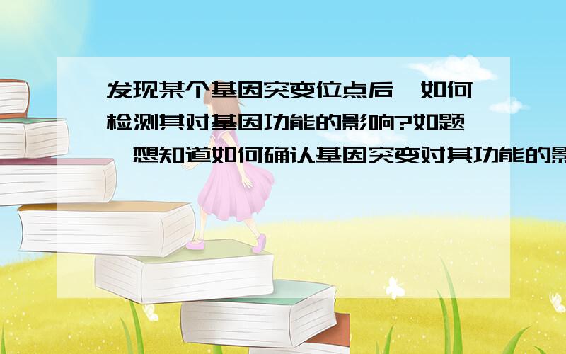 发现某个基因突变位点后,如何检测其对基因功能的影响?如题,想知道如何确认基因突变对其功能的影响?急,