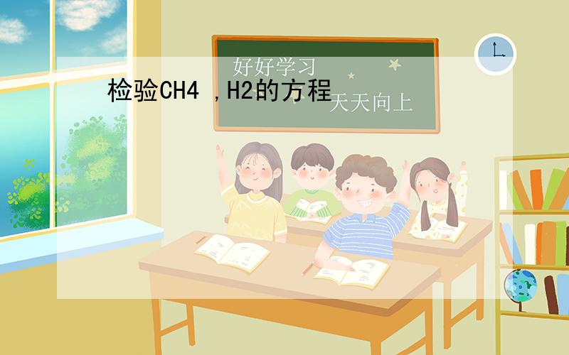 检验CH4 ,H2的方程