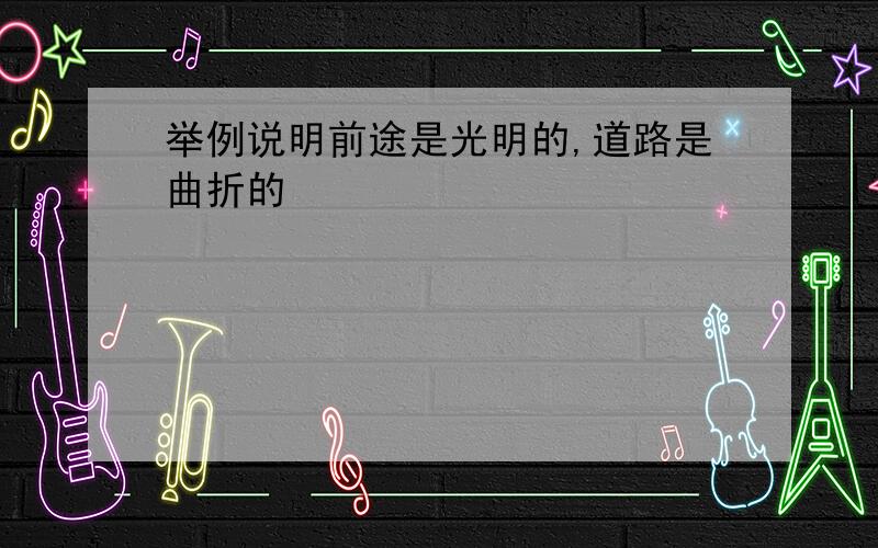 举例说明前途是光明的,道路是曲折的