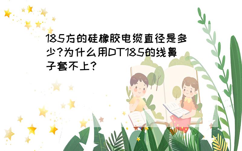 185方的硅橡胶电缆直径是多少?为什么用DT185的线鼻子套不上?