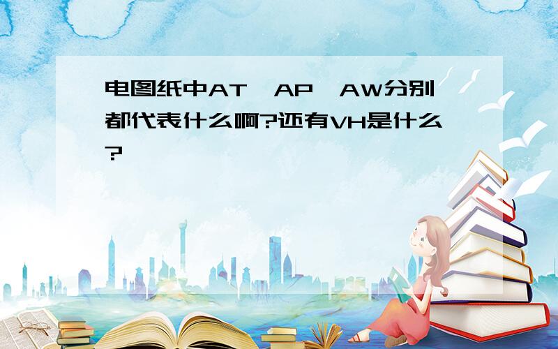 电图纸中AT、AP、AW分别都代表什么啊?还有VH是什么?