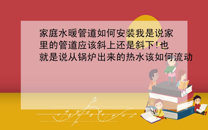 家庭水暖管道如何安装我是说家里的管道应该斜上还是斜下!也就是说从锅炉出来的热水该如何流动