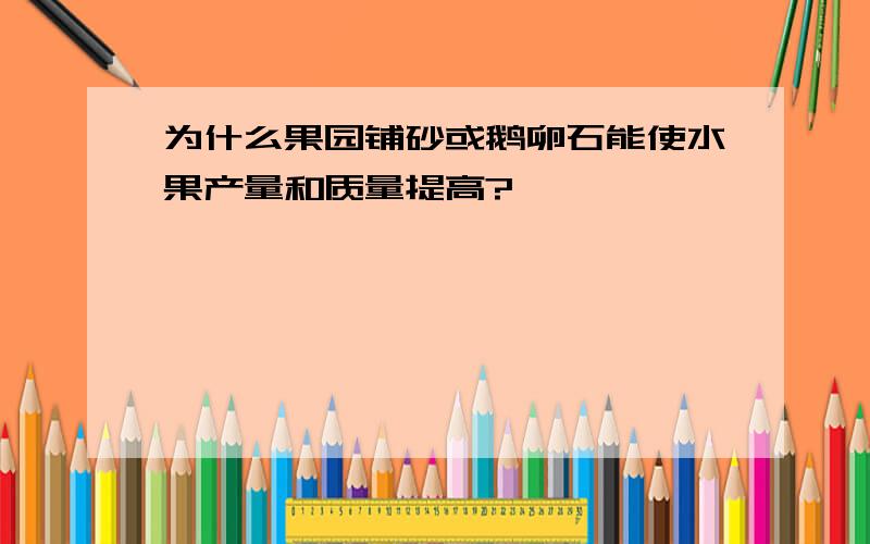 为什么果园铺砂或鹅卵石能使水果产量和质量提高?