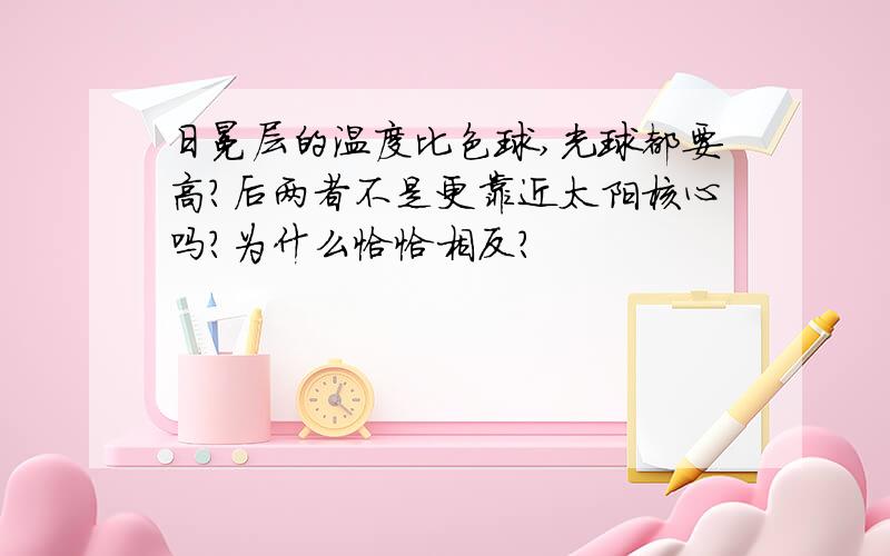 日冕层的温度比色球,光球都要高?后两者不是更靠近太阳核心吗?为什么恰恰相反?