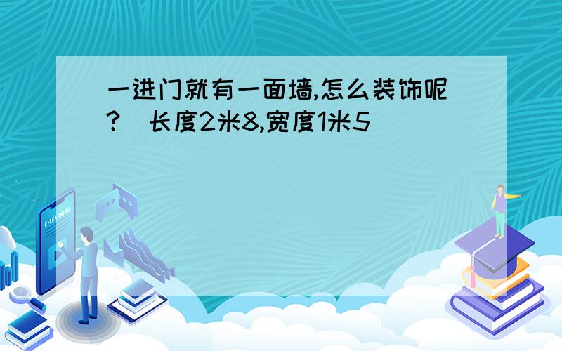 一进门就有一面墙,怎么装饰呢?（长度2米8,宽度1米5）