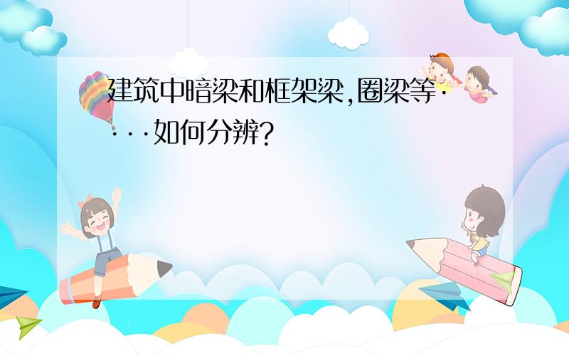 建筑中暗梁和框架梁,圈梁等····如何分辨?