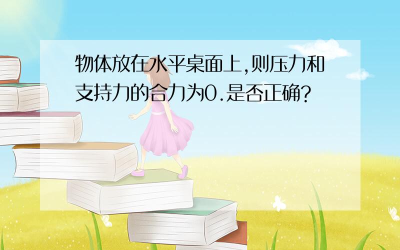 物体放在水平桌面上,则压力和支持力的合力为0.是否正确?