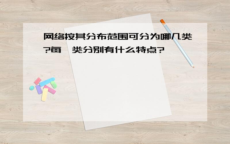 网络按其分布范围可分为哪几类?每一类分别有什么特点?